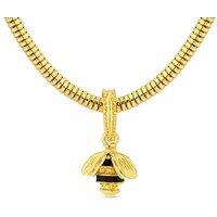 Gold Plated Bee Charm Bracelet - Nature , Adjustable, Crystal Accents