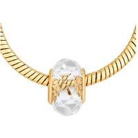 Gold Snake Chain Charm Bracelet - Adjustable, 19.5cm, by Diamond Style London