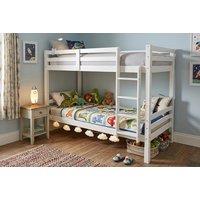 EARLY BIRD! Snuggle Beds Classic Solid Wood Bunk Bed with Storage and Convertible Design - White