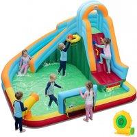 Inflatable Kids Water Slide & Bounce Castle with Pool, Sports Games & 680W Blower