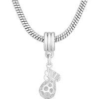 Diamond Style London Rainbow Treasure Charm Bracelet - Silver-Tone, 19.5cm, Multi-Coloured Crystals