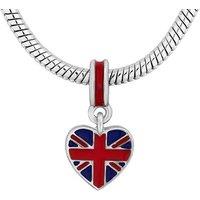 Rhodium-Plated British Charm Bracelet - Small 18.5cm, Iconic London Style