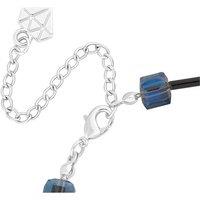 Adjustable Black Crystal Cube Bracelet - Modern Geometric Style, 15-19cm, Diamond Style London