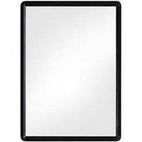 Rectangular Punch‑Free Bathroom Mirror - Black