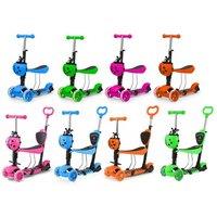 Trendi Kids Scooter with LED Wheels & Adjustable Features - 3-in-1 or 5-in-1 Model, 4 Colours