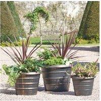 Beehive Patio Planter Set - Decorative Outdoor Plant Pots (Pack of 3)