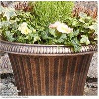 Set of Two Weatherproof Urn Patio Planters for Outdoor Plants
