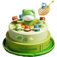 Interactive Electric Frog Catapult Musical Toy - Green