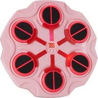 6-Target Music Boxing Machine with LED Lights & Bluetooth for Kids - Black or Pink