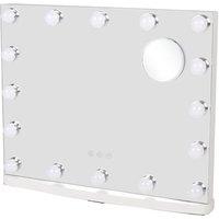Rectangle Hollywood LED Vanity Mirror with 16 Bulbs