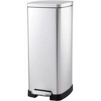 30L Stainless Steel Step-Open Trash Can with Soft-Close Pedal & Odour Seal