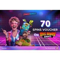 70 Online Slot Spins on Big Bass Bonanza - Zingo Bingo