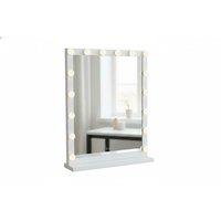 Hollywood Style Rectangular LED Lighted Makeup Mirror with Touch Control