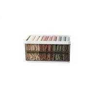 Folding Clothes Organiser Drawer Storage Box with Dividers & Handles