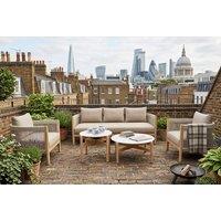 Marche Outdoor 5 Seater Natural Acacia & Rope Weave Set