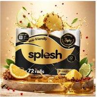 Splesh Signature Scented Quilted Toilet Tissue, 3-Ply, 72 Rolls - Extra Soft & Absorbent Bathroom Tissue