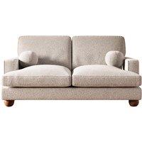 Addison 2 Seater Beige Boulce Sofa with Cushions & Statement Ball Feet