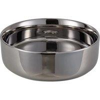 Glossy Round Ceramic Vessel Sink with Drain Set - Silver Finish