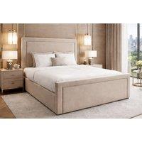 Luxury Chelsea Beading Plush Bed Frame & Memory Sprung Mattress Set