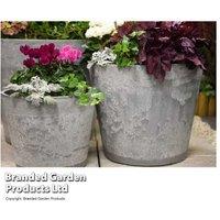Caesar Marble Effect Outdoor Planters - Lightweight, Durable, Drainage