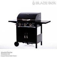 Blazebox 3 Burner Gas BBQ Grill - Steel, Triple-Zone Outdoor Cooking