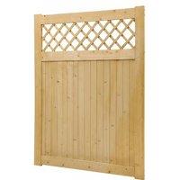 Diyspace Rhombus Wooden Garden Fence Gate with Lattice Design