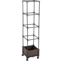 Raised Garden Planter with 4-Tier Trellis & Wheels