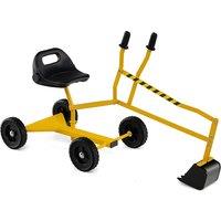 Sandbox Toy Digger with 2-Hand Controls, 360 Rotating Seat & Metal Frame