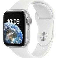 Apple Watch SE 2022 Smart Watch - 44mm Silver Aluminum, GPS, Fitness Tracker, Heart Rate Monitor, Wearable Tech