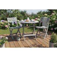 Alivio 3-Piece Folding Bistro Set with Round Table and 2 Chairs - 3 Colours