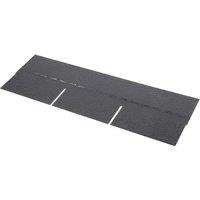 Pack of 18 Rectangular Asphalt Roofing Shingles for House & Shed - Grey