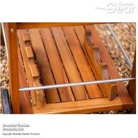 Acacia Hardwood Outdoor Serving Trolley & Table - Multi-Functional Garden Entertaining Cart