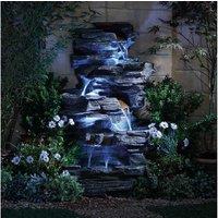 Cascading Rock Pool Garden Water Feature - Outdoor Decor, Weather-Resistant Ornament