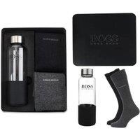 Hugo Boss Cotton Crew Socks Gift Set with Branded Water Bottle - 2 Pairs, Breathable, UK 6-11