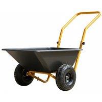 Heavy-Duty 2-Wheel Garden Utility Cart with Foldable Handle & 80L Bin