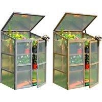 Neo Mini Greenhouse Cold Frame with UV Protection and Shelves - 2 Colours