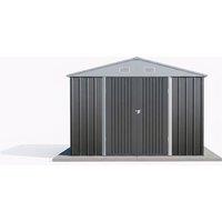 10x8.7ft Outdoor Metal Storage Shed - Lockable, Ventilated & Durable Design