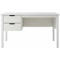 Aponi Sleek White Desk with Drawers