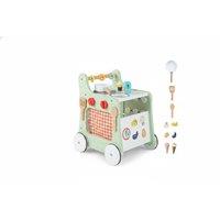6-in-1 Wooden Baby Walker & Play Centre - Play Kitchen, Push Walker & Toy Storage