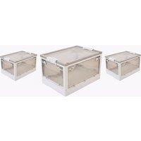 Transparent Folding Storage Box with Wheels