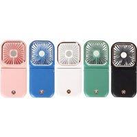 Portable Folding Fan with Power Bank and Phone Holder, 3 Speeds