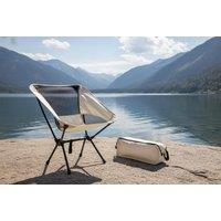 Portable High-Back Folding Camping Chair with Stable Triangular Base