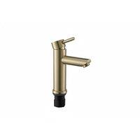 Gold-Finish Stainless Steel Sink Tap with Single Lever