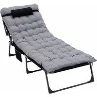 Outdoor Folding Camping Cot with Plush 6-10cm Thick Mattress