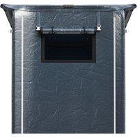 Dark Grey Outdoor Storage Shelter with Steel Frame & Window