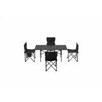 Portable Folding Camping Table & 4 Chair Outdoor Dining Set