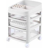 Cosmetic Storage Organiser with Transparent Drawers and Lockable Wheels