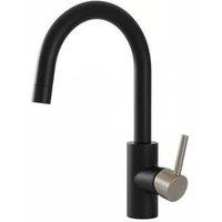 Sleek Two-Tone Single Handle Kitchen Sink Faucet