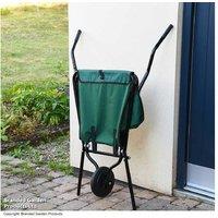 Folding Garden Wheelbarrow - Heavy-Duty, Space-Saving, 30kg Capacity, Puncture-Proof Tyre