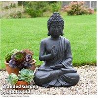 Stone Effect Buddha Garden Ornament - Large Outdoor Decor Sculpture